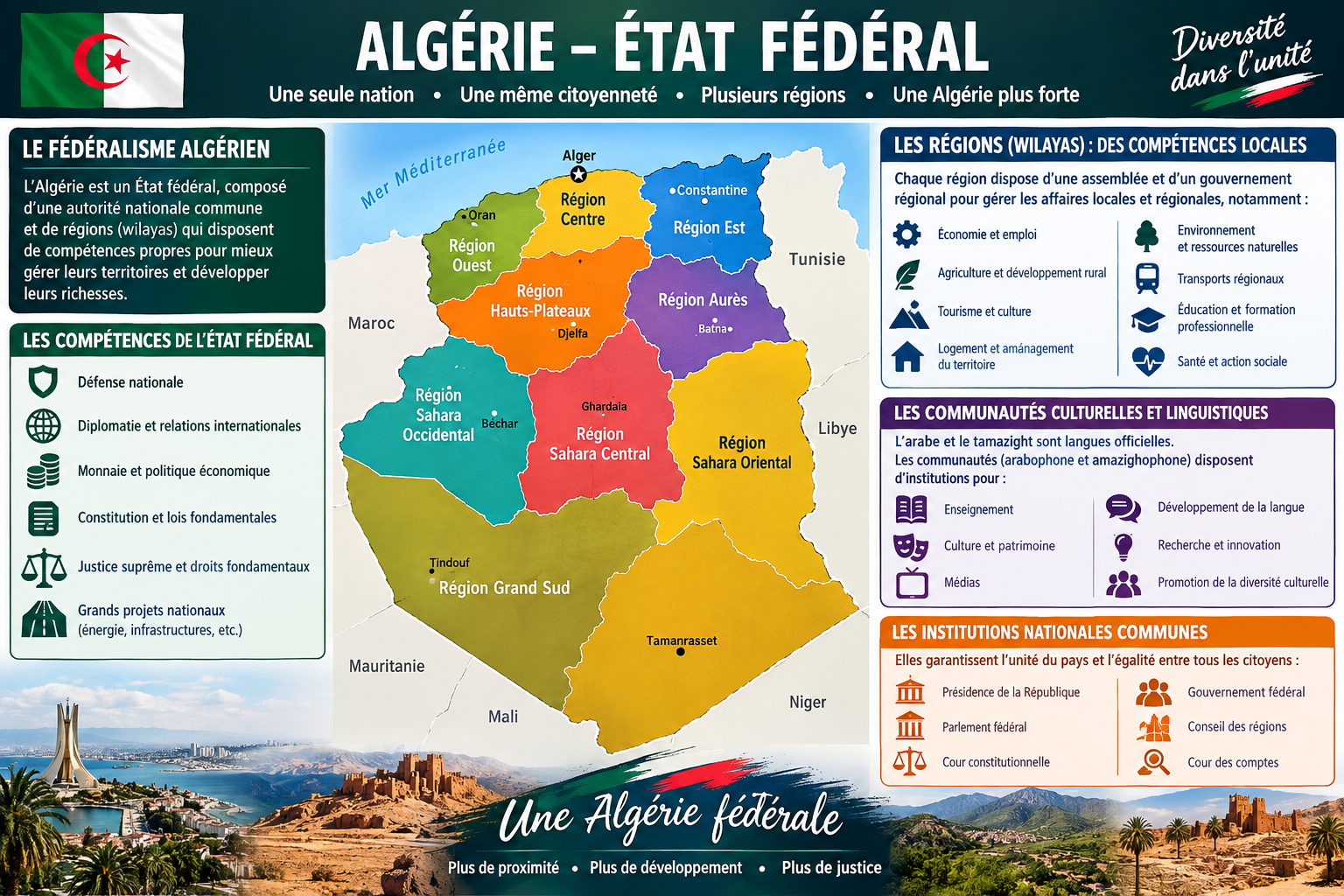 Algérie Uni🇩🇿. État Fédéral